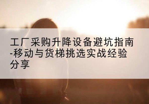 昌黎移动式升降机怎么选-工厂采购升降设备避坑指南-移动与货梯挑选实战经验分享